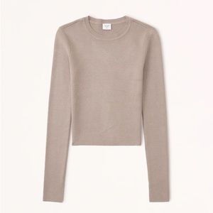 NWT Abercrombie Brown Slim Crew Sweater